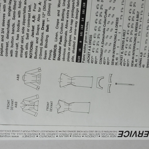 UNCUT Vogue Vintage Model Original 1950 Design Sewing Pattern 2402 Limited Ed - Picture 5 of 9